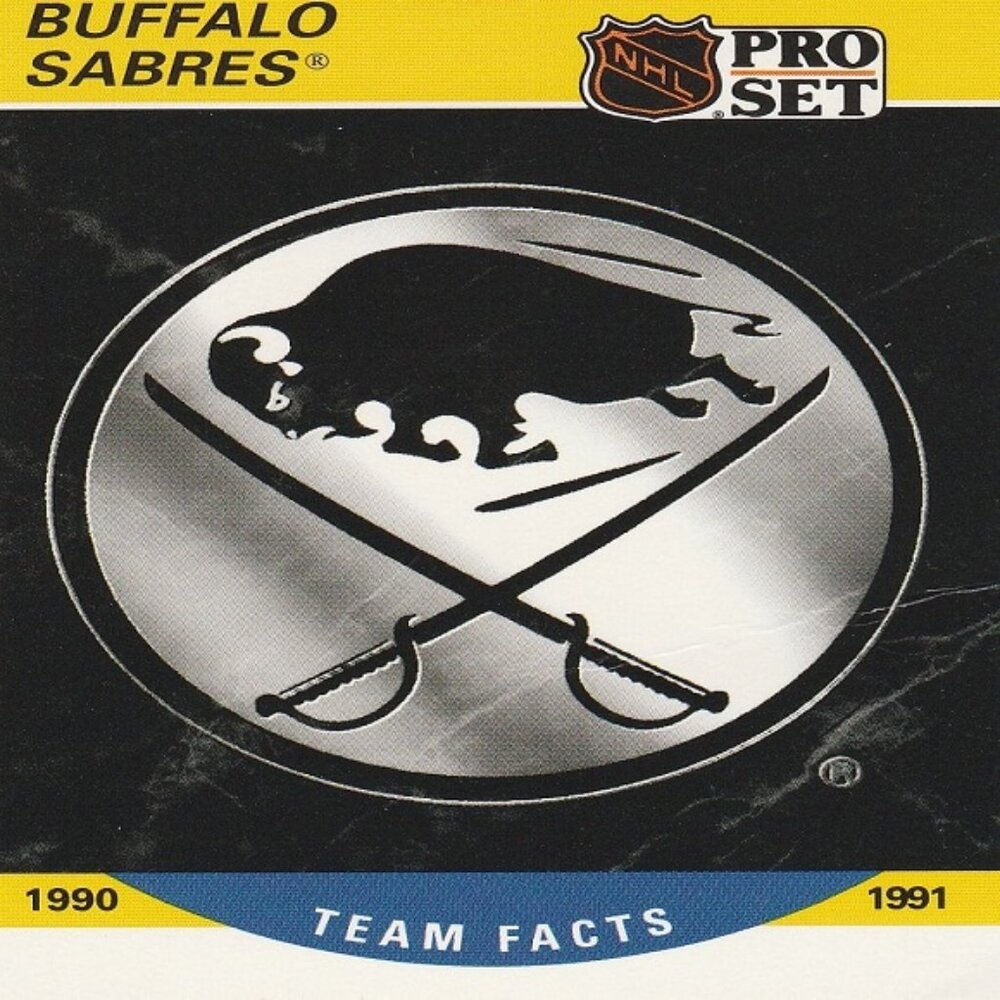 Buffalo Sabres Team Facts 1990/1991 - 1990 Pro Set Hockey Card